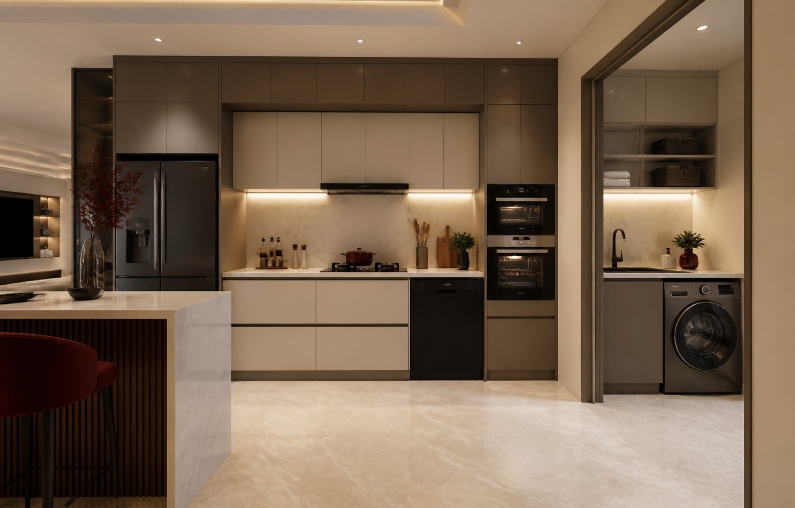 Coordinated appliance package for a furnished property project