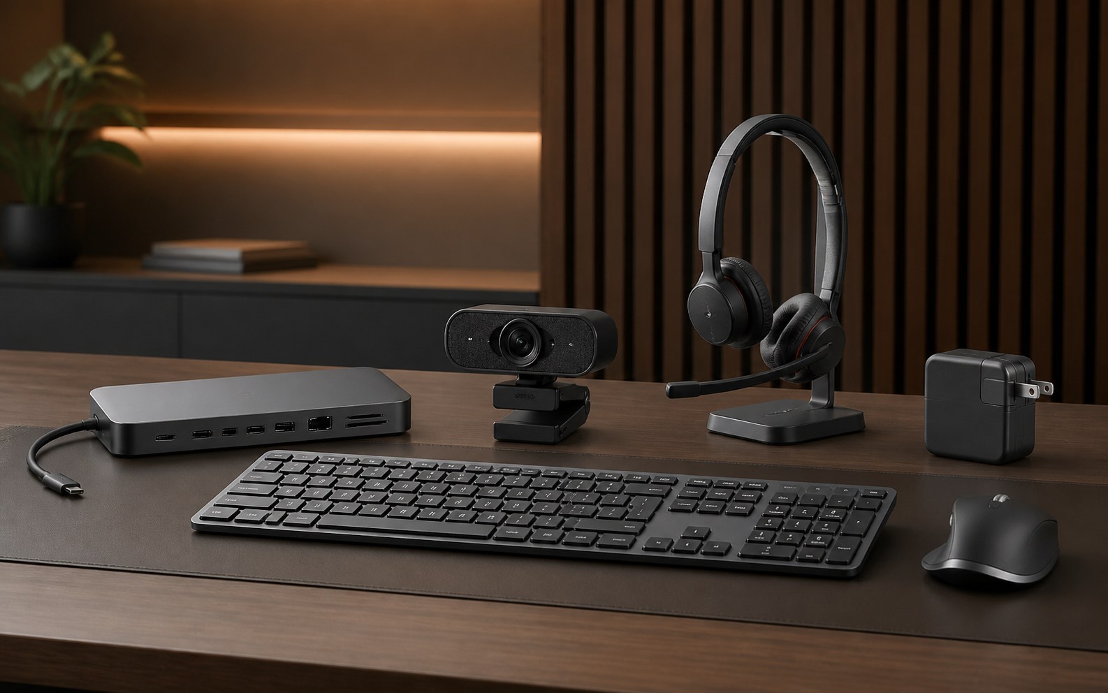 Workplace devices and supporting IT accessories arranged for complete deployment