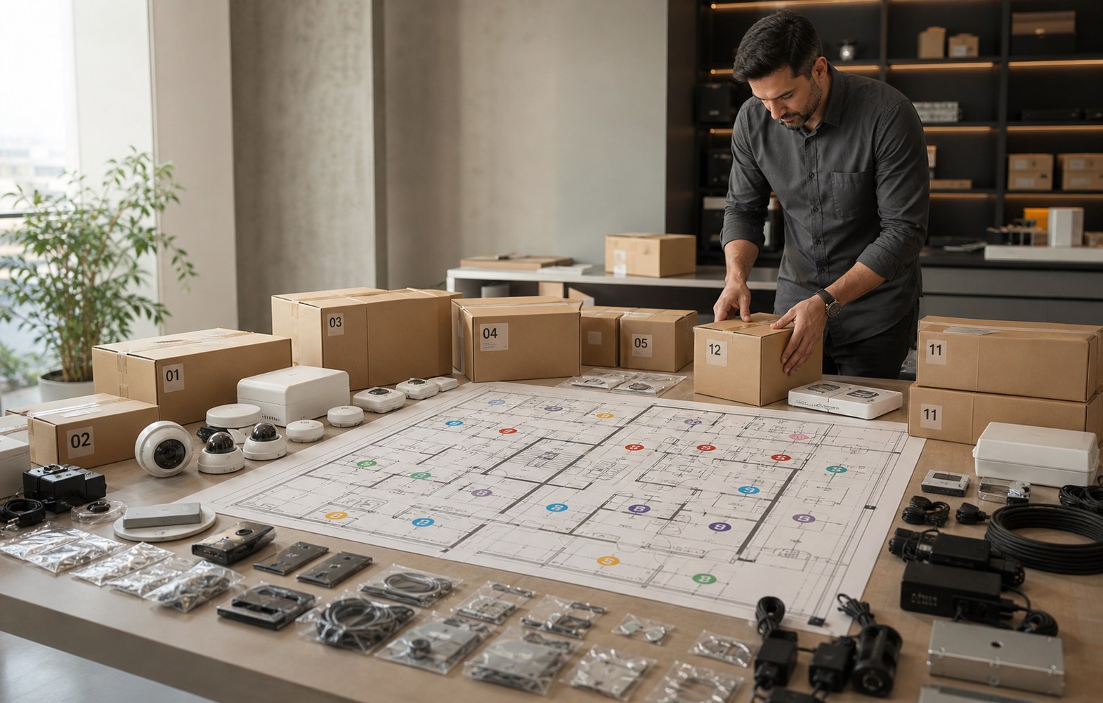 Special product samples and packages coordinated into one project requirement