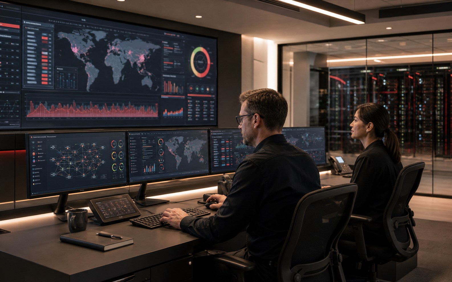 Layered cybersecurity operations protecting business systems and data