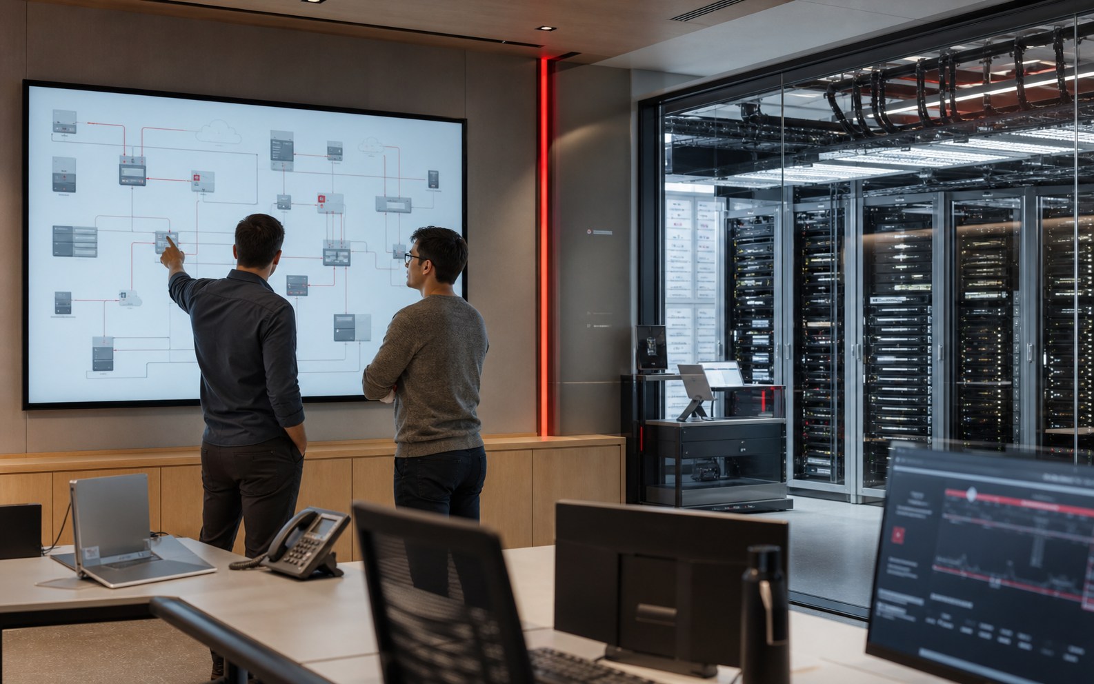 Connected enterprise infrastructure from workplace endpoints to a secure data centre